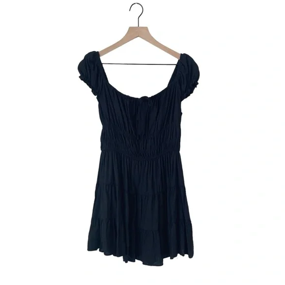 Lulus Good As New Black Cap Sleeve Tiered Mini Dress
Size S - Picture 4 of 9